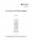 Governance of Arctic marine shipping Cover Page