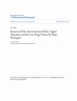 Research paper thumbnail of Review of How the university works: Higher education and the low wage nation by Marc Bousquet