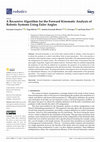 Research paper thumbnail of A Recursive Algorithm for the Forward Kinematic Analysis of Robotic Systems Using Euler Angles