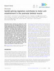 Research paper thumbnail of Sam68 splicing regulation contributes to motor unit establishment in the postnatal skeletal muscle