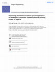 Research paper thumbnail of Improving residential outdoor space experience in developing countries: Evidence from a housing estate in Nigeria