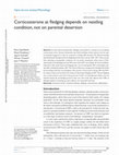 Research paper thumbnail of Corticosterone at fledging depends on nestling condition, not on parental desertion