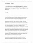 Research paper thumbnail of Léon Bonvin’s Landscapes with Figures, Japanese Prints, and the French Etching Revival