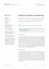 Research paper thumbnail of Editorial: Gender and wellbeing