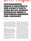 Research paper thumbnail of PROTAGONISMO NEGRO E MOVIMENTO PRÉ-CONSTITUINTE (1985-86) NO ACERVO REGINALDO BISPO E MARGARIDA BARBOSA (AEL-UNICAMP