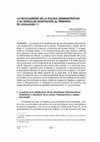 Research paper thumbnail of La peculiaridad de la policía administrativa y su singular adpatación al principio de legalidad