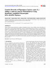 Genetic Diversity of Pigeonpea (<i>Cajanus cajan</i> (L.) Millsp.) Cultivars and Its Wild Relatives Using Randomly Amplified Polymorphic DNA (RAPD) Markers Cover Page