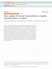 Research paper thumbnail of Slow update of internal representations impedes synchronization in autism