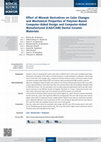 Effect of Miswak Derivatives on Color Changes and Mechanical Properties of Polymer-Based Computer-Aided Design and Computer-Aided Manufactured (CAD/CAM) Dental Ceramic Materials Cover Page