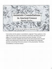 Research paper thumbnail of Animistic Constellations in Ancient Greece - Society for the History of Astronomy 2022 Symposium