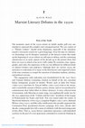 Research paper thumbnail of Marxist Literary Debates in the 1930s