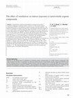 Research paper thumbnail of The effect of ventilation on indoor exposure to semivolatile organic compounds