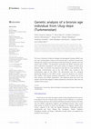 Research paper thumbnail of 2022_Guarino-Vignon P., Marchi N., Chinènes A., Monnereau A., Kroll S., Mashkour M., Lhuillier J., Bendezu-Sarmiento J., Heyer E., C. Bon, Genetic analysis of a bronze age individual from Ulug-depe (Turkmenistan), Frontiers Genetics.