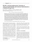 Research paper thumbnail of RP-HPLC and spectrophotometric estimation of ambroxol hydrochloride and cetirizine hydrochloride in combined dosage form