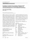 Research paper thumbnail of Formulation, development and evaluation of ibuprofen loaded nanoemulsion prepared by nanoprecipitation technique: use of factorial design approach as a tool of optimization methodology