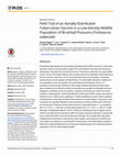 Research paper thumbnail of Field Trial of an Aerially-Distributed Tuberculosis Vaccine in a Low-Density Wildlife Population of Brushtail Possums (Trichosurus vulpecula)