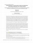 Research paper thumbnail of Contextualization of Training Input in Multi-Level Replication and Scaling-up Approach in EFL Teacher-Training