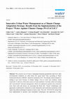 Research paper thumbnail of Innovative Urban Water Management as a Climate Change Adaptation Strategy: Results from the Implementation of the Project “Water Against Climate Change (WATACLIC)”