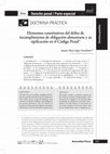 Research paper thumbnail of Elementos constitutivos del delito de incumplimiento de obligación alimentaria y su tipifi cación en el Código Penal