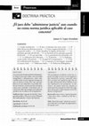 Research paper thumbnail of Doctrina práctica Procesos Área ¿El juez debe "administrar justicia" aun cuando no exista norma jurídica aplicable al caso concreto