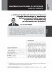 Research paper thumbnail of LA INSTITUCION JURIDICA DEL ABANDONO DEL PROCESO