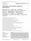 Hybridization in human evolution: insights from other organisms Cover Page