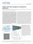 Research paper thumbnail of Single-layer MoS2 nanopores as nanopower generators