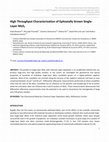 Research paper thumbnail of High Throughput Characterization of Epitaxially Grown Single-Layer MoS2