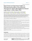 Research paper thumbnail of Experimental and Theoretical Insights on Chemopreventive Effect of the Liposomal Thymoquinone Against Benzo[a]pyrene-Induced Lung Cancer in Swiss Albino Mice