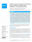 Research paper thumbnail of Exclusive use and evaluation of inheritance metrics viability in software fault prediction—an experimental study