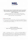 Research paper thumbnail of Spectroscopic study of double-walled carbon nanotube functionalization for preparation of carbon nanotube / epoxy composites