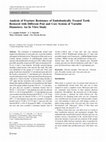 Research paper thumbnail of Analysis of fracture resistance of endodontically treated teeth restored with different post and core system of variable diameters: an in vitro study