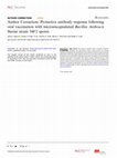 Research paper thumbnail of Author Correction: Protective antibody response following oral vaccination with microencapsulated Bacillus Anthracis Sterne strain 34F2 spores