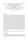 Research paper thumbnail of Diversion of Flashy Floods for Agricultural Use and its Effect on Nutrition in Ethiopia