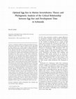 Optimal Egg Size in Marine Invertebrates: Theory and Phylogenetic Analysis of the Critical Relationship between Egg Size and Development Time in Echinoids Cover Page