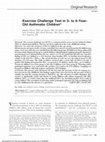 Research paper thumbnail of Exercise Challenge Test in 3- to 6-Year-Old Asthmatic Children