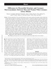 Research paper thumbnail of Differences in Myocardial Structure and Coronary Microvasculature Between Men and Women With Coronary Artery Disease