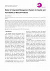 Research paper thumbnail of Model of Integrated Management System for Quality and Food Safety of Biscuit Products