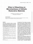 Research paper thumbnail of Effect of Bleaching on Microhardness of Esthetic Restorative Materials