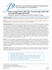 Research paper thumbnail of Effects of different surface treatments on stainability of ceramics