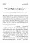 Research paper thumbnail of A pilot-study on the occurrence and probable factors influencing the population decline of House Sparrow (Passer domesticus) along an urbanization gradient in Coimbatore district, India