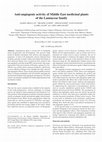 Research paper thumbnail of Anti-angiogenic activity of Middle East medicinal plants of the Lamiaceae family