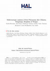 Research paper thumbnail of Multi-isotopic analysis of first Polynesian diet (Talasiu, Tongatapu, Kingdom of Tonga)