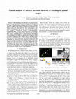 Research paper thumbnail of Causal analysis of cortical networks involved in reaching to spatial targets