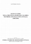 Research paper thumbnail of Stato e Clero nella Provincia di Reggio Calabria nei primi anni dall'Unità d'Italia (1860-1890)