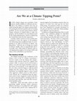 Research paper thumbnail of Are We at a Climate Tipping Point?