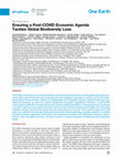 Research paper thumbnail of Ensuring a Post-COVID Economic Agenda Tackles Global Biodiversity Loss