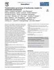 Research paper thumbnail of Transformative governance of biodiversity: insights for sustainable development