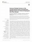 Research paper thumbnail of Immune Soluble Factors in the Cerebrospinal Fluid of Progressive Multiple Sclerosis Patients Segregate Into Two Groups