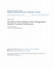 The Effects of Social Media on the Undergraduate Students’ Academic Performances Cover Page